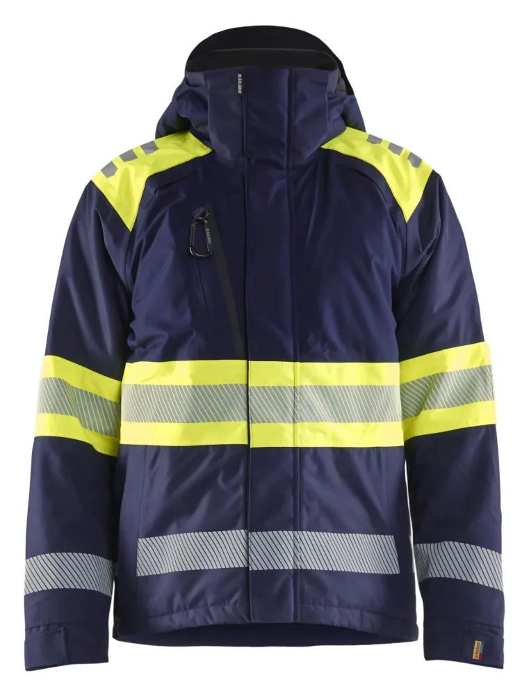 Blåkläder 448019778933L Vinterjacka varsel, marinblå/gul L