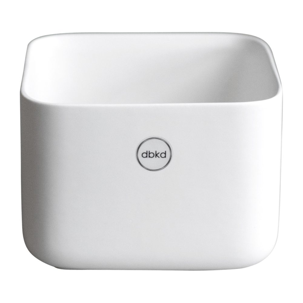 Cube plant låg kruka 13 cm, Matte white
