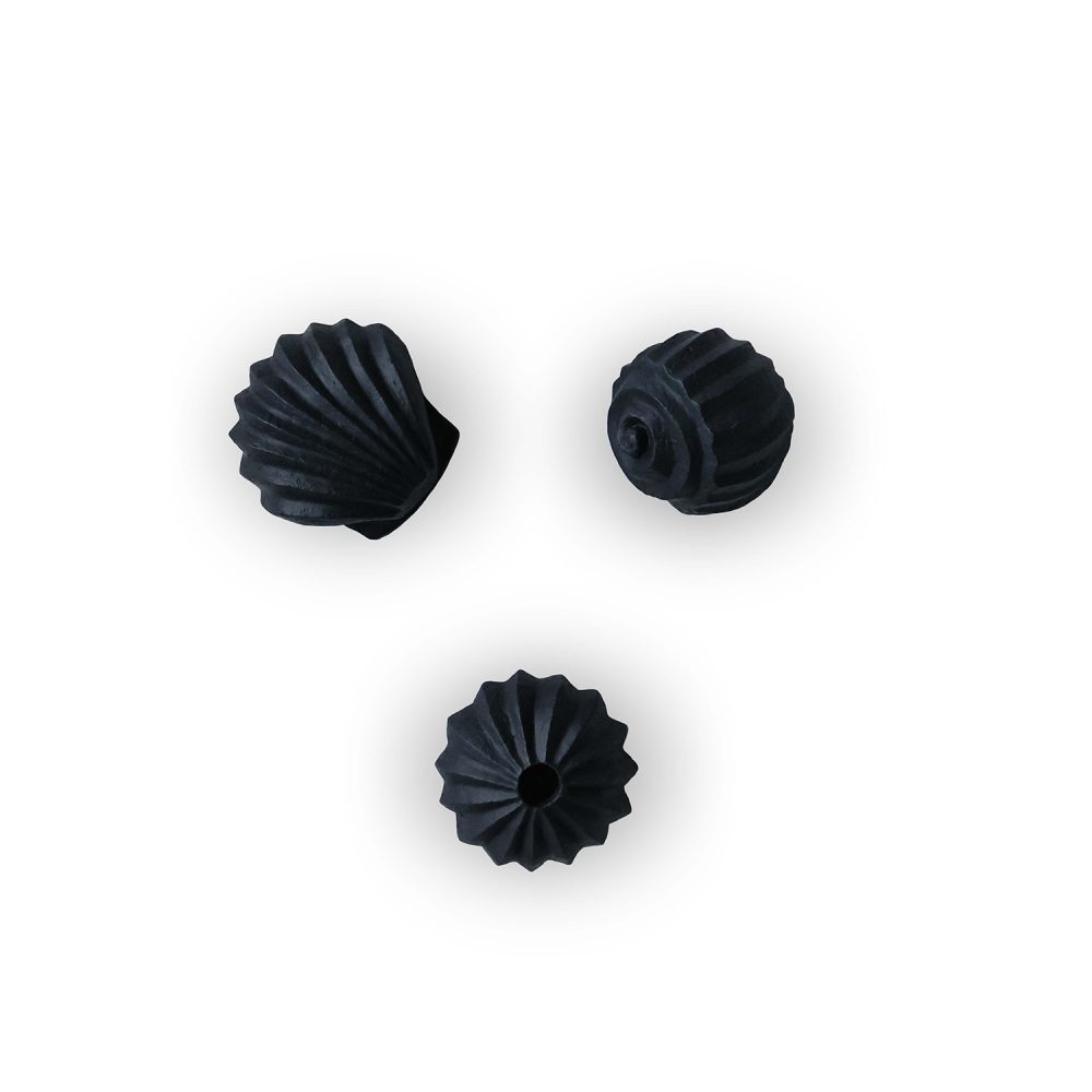 The Genesis Shells skulptur 3-pack, Coal