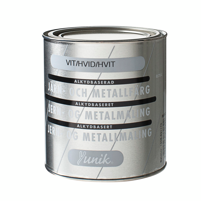 METALLFÄRG YUNIK VIT 0,75L