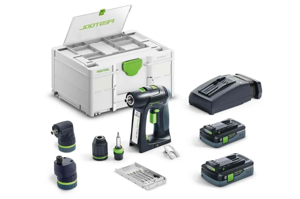 Festool C 18 HPC 4,0 I-Set Skruvdragare med batteri och laddare
