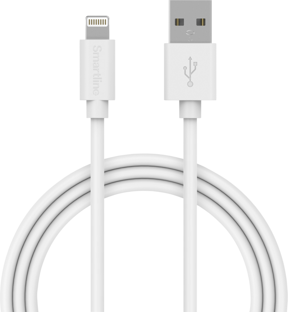 LADDKABEL LIGHTNING FÖR IPHONE/IPAD VIT 1M