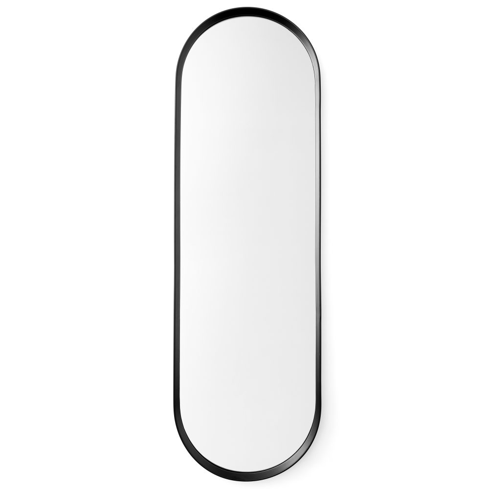 Norm spegel oval, svart