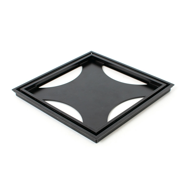 GOLVBRUNNSSIL TILE IN BL 200 200X200 AISI 304 SVART