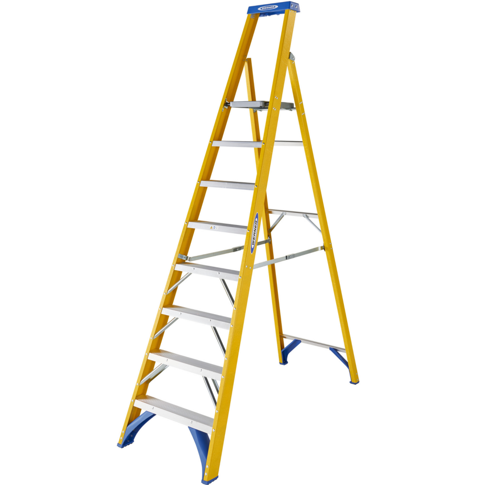 TRAPPSTEGE ZARGES I GLASFIBER WERNER, 8 STEG PLH 1,87M