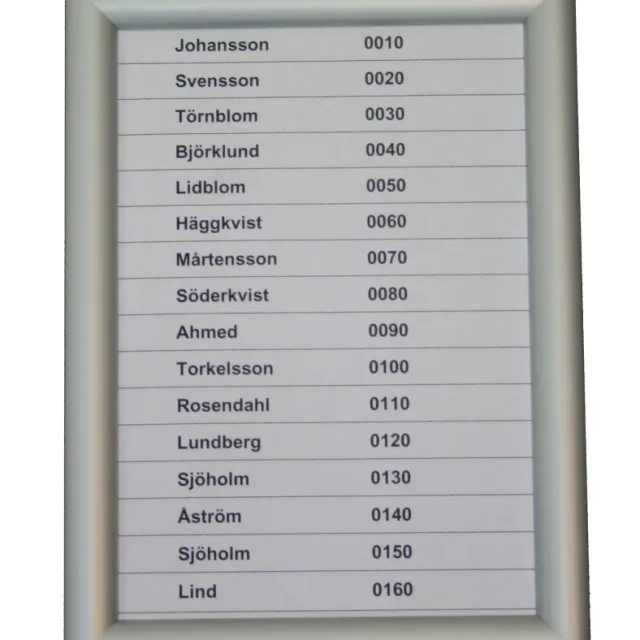 Swedsign Safesnap Portkodstavla aluminium 240 x 327 mm