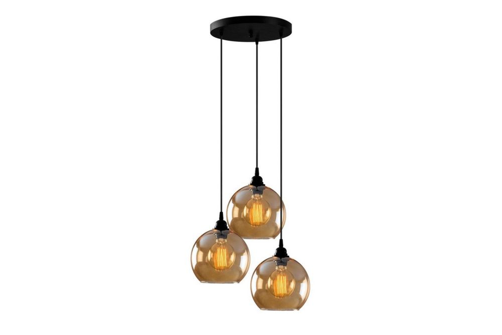 Taklampa Elanorstead Tre Rany / Svart