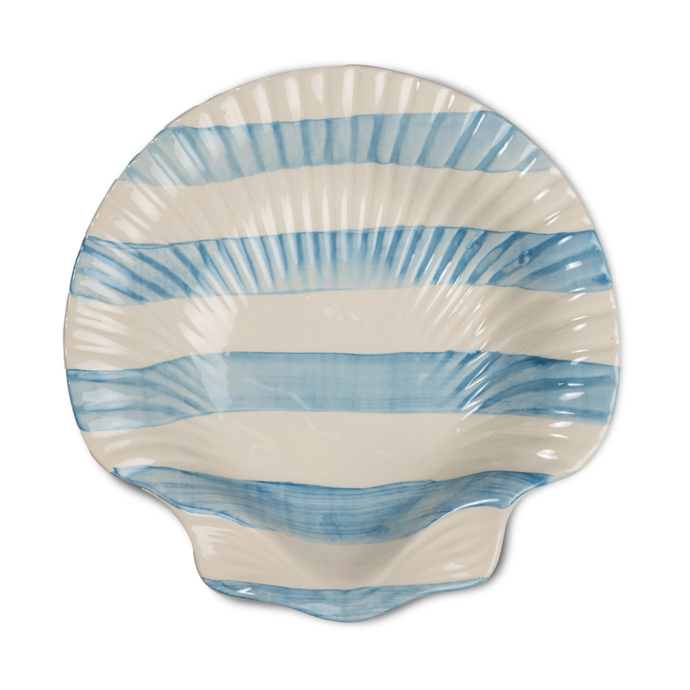 Armona stripe tallrik 23,5x23,5 cm, Ljusblå-vit