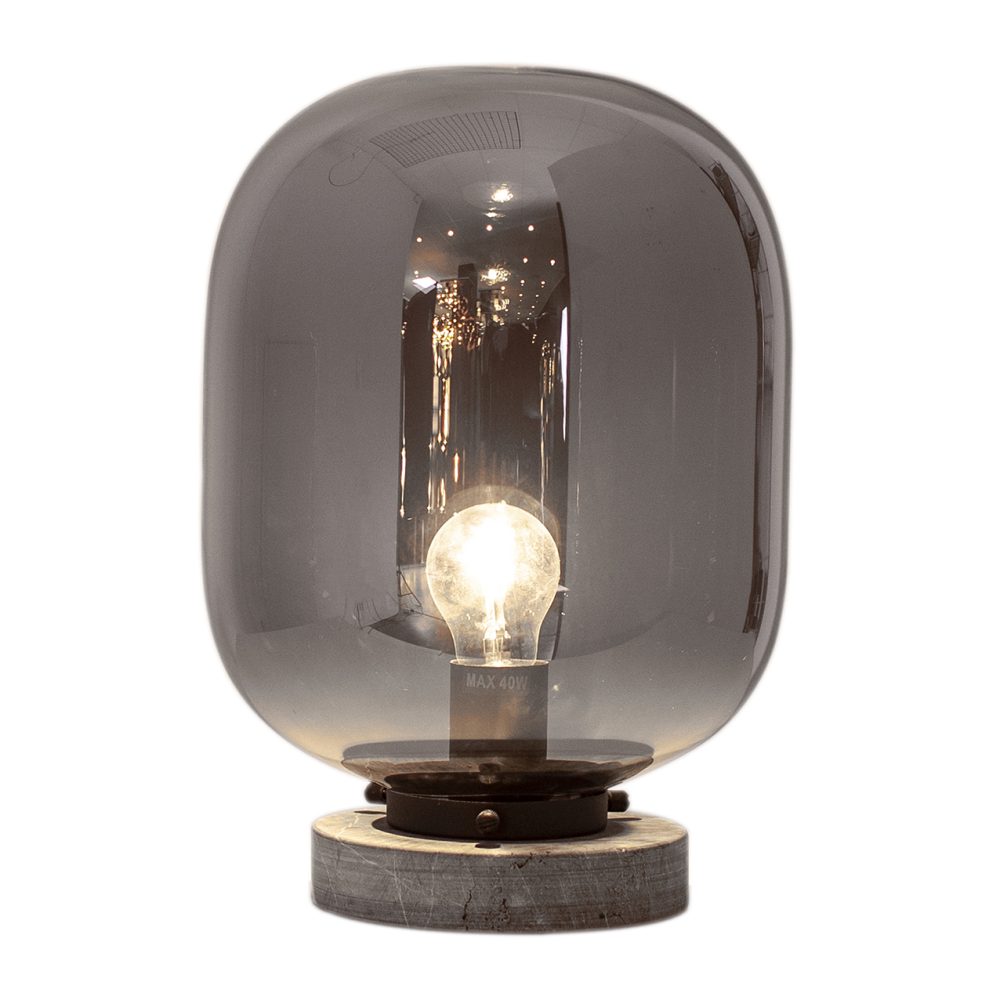 Leola bordslampa, Svart marmor-rökgrå