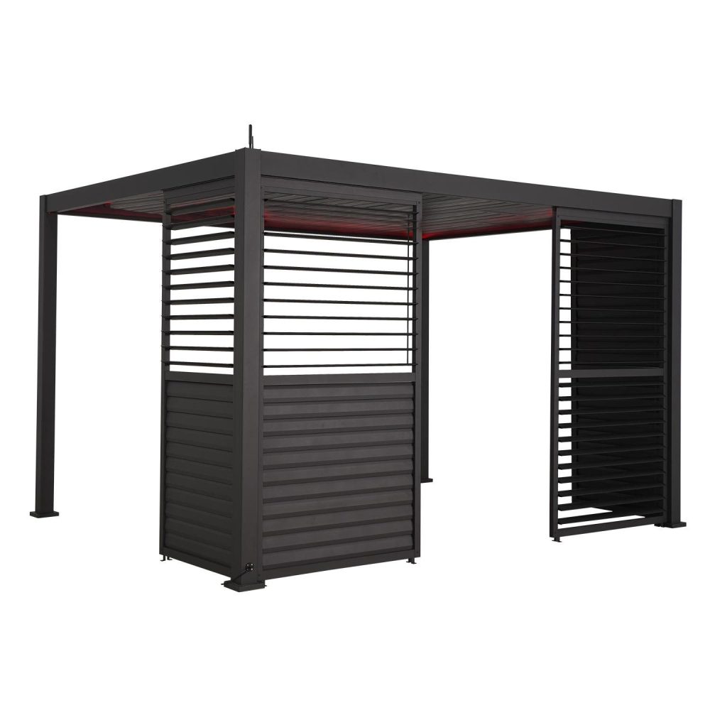 Vägg med justerbara lameller för paviljong Mirador-111 160x47,5x64 cm