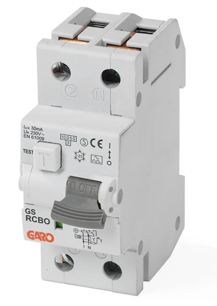 Garo RCBO GS C16A 2P Personskyddsautomat 2-polig, C-karakteristik 16A