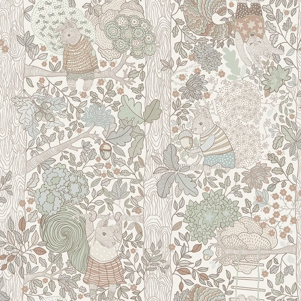 Tapet Scandinavian Designers Mini Charlie 6291 Vit Barnmönster
