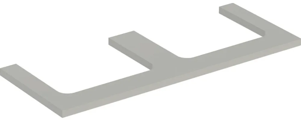 Geberit ONE 505.345.00.7 Bänkskiva 120 cm, för 2 tvättställ Grå