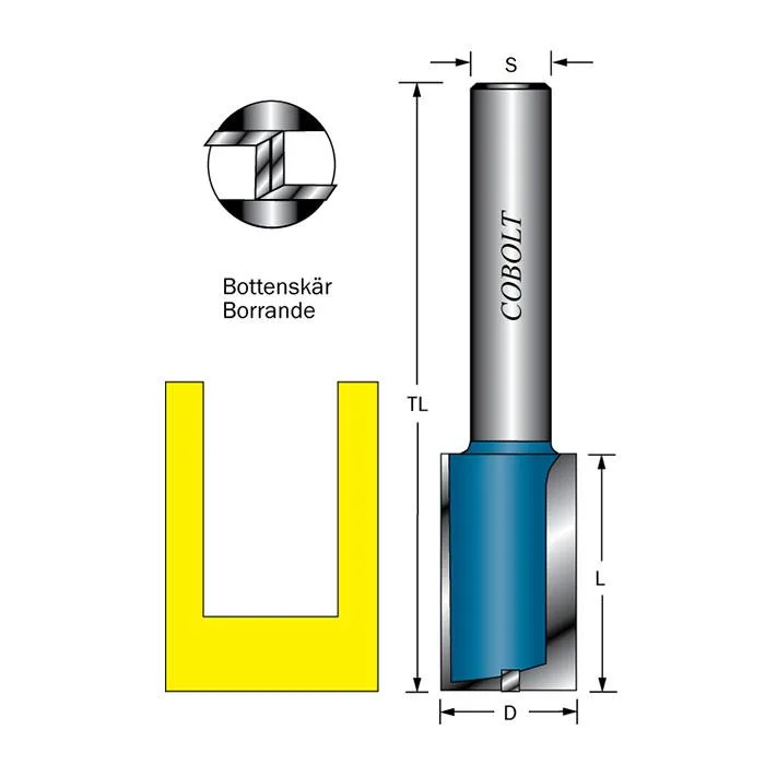 Cobolt 303-108 Notfräs D=8, L=30, TL=80