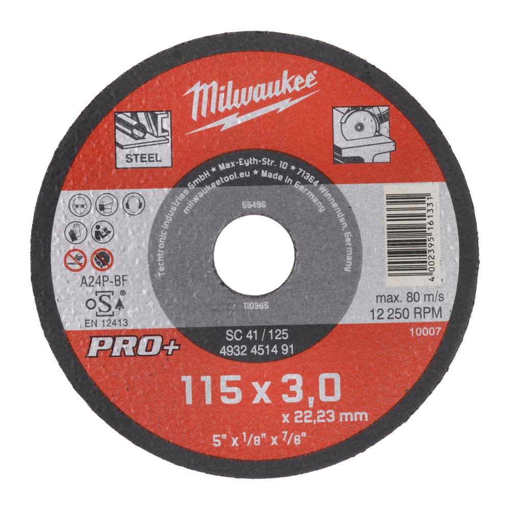 Kjøp Milwaukee Metallkappskive Pro+ SC 41, 115x3x22 mm