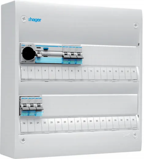 Hager GD118SF Centralapparat Typ: Gamma, IP30 1 x 18 moduler - Bild 2