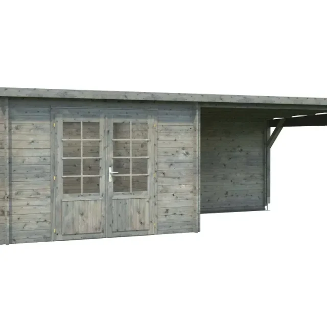 Palmako Ella Stuga 19,5 m²/inv. 8,7+10,0 m², utan golv, grå, impr.