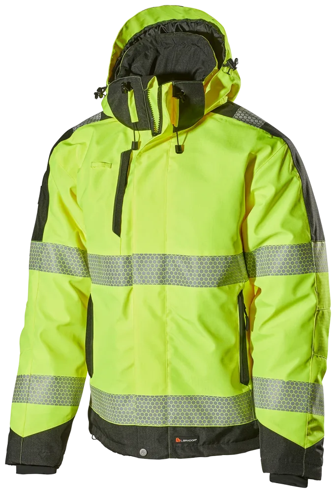 L.Brador 2121P Vinterjacka hi-vis gul, klass 3 XXL