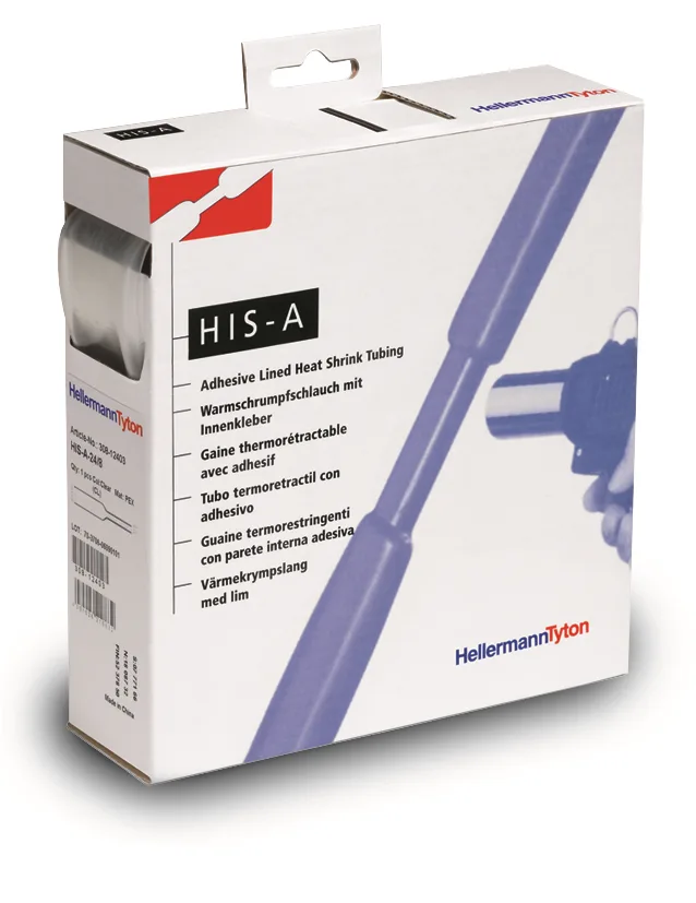 Hellermann Tyton HIS-A Krympslang 3:1, transparent 9/3 mm, 5 m