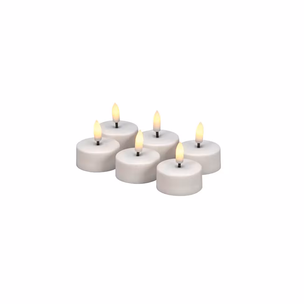 Kjøp Konstsmide Tealight LED, Hvit, 6 stk