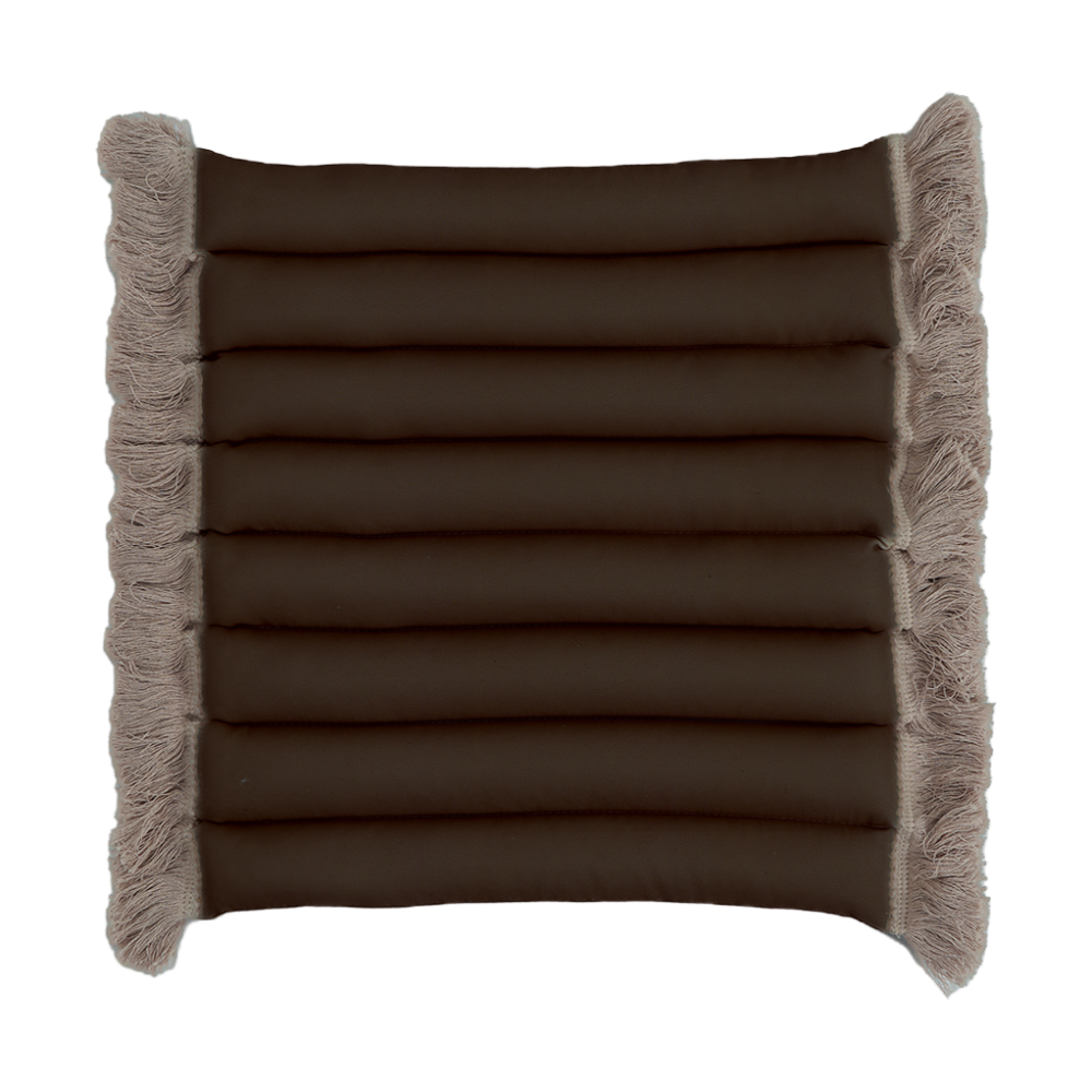 Garden Glory sittdyna med fransar, Beige, beige frans, 38x40 cm