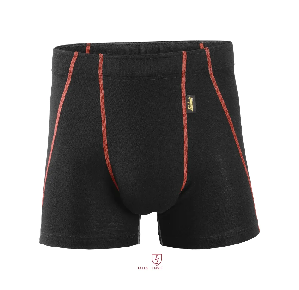 Snickers Workwear 9464 ProtecWork Boxerkalsong svart, flamskydd L