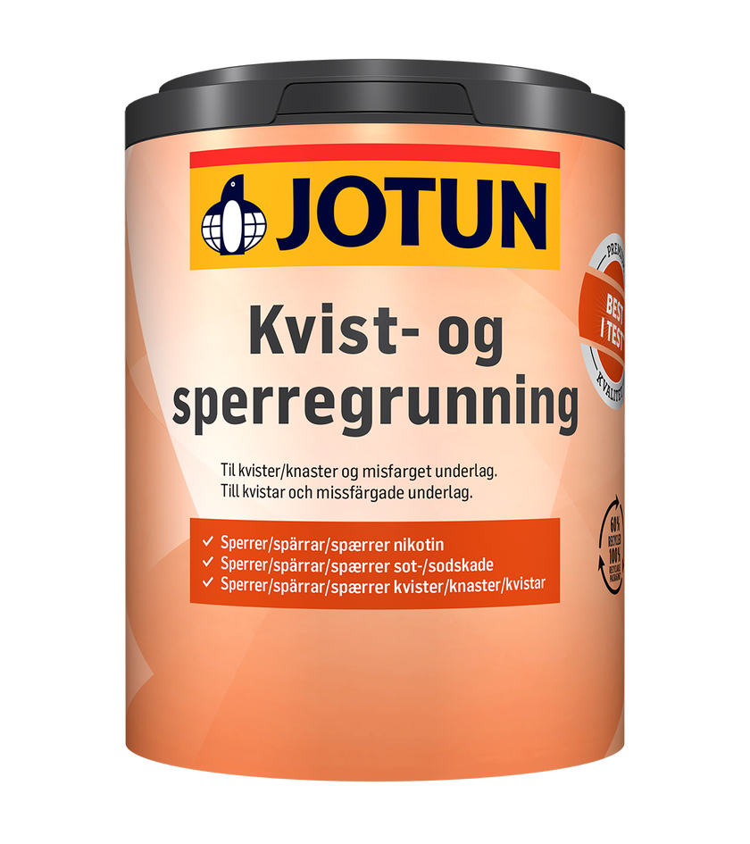 Kvist & Spärrgrundning 0,68 L Vit