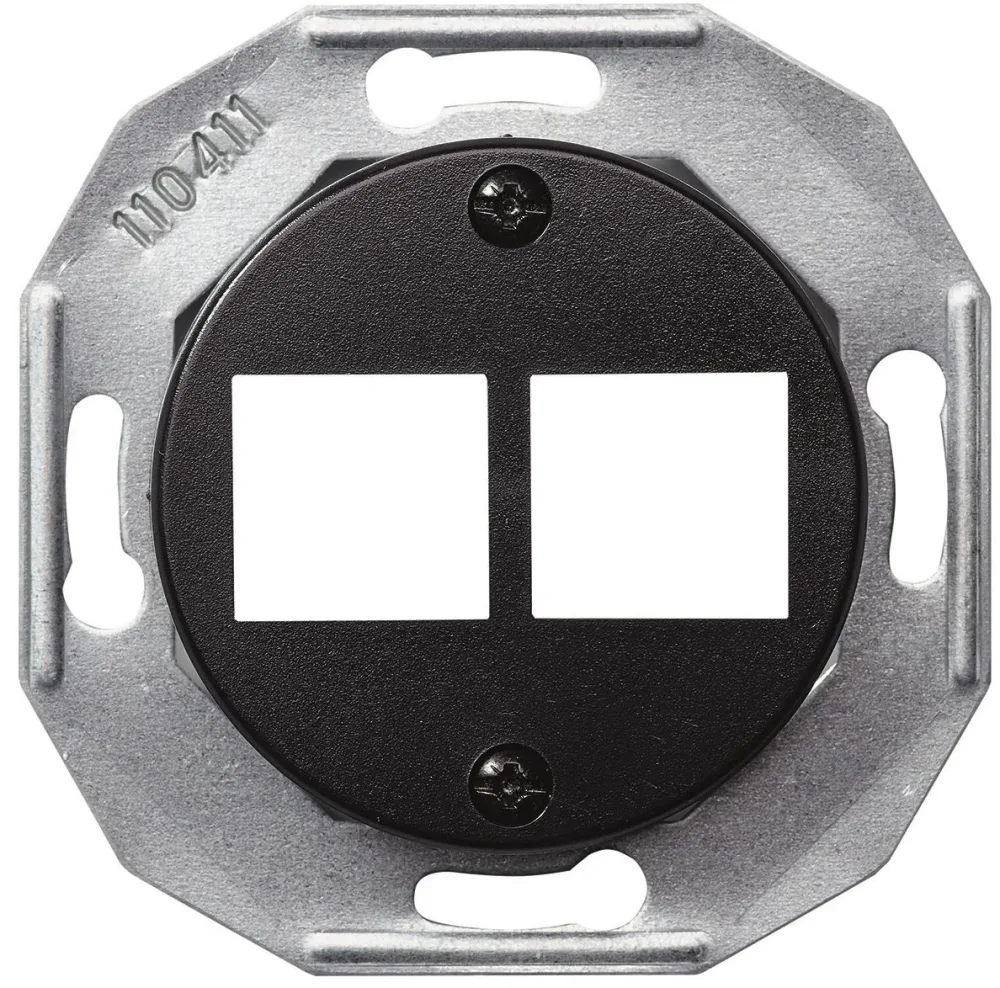 Schneider Electric Actassi Centrumplatta svart, utan ram 2x8 poler - Bild 2
