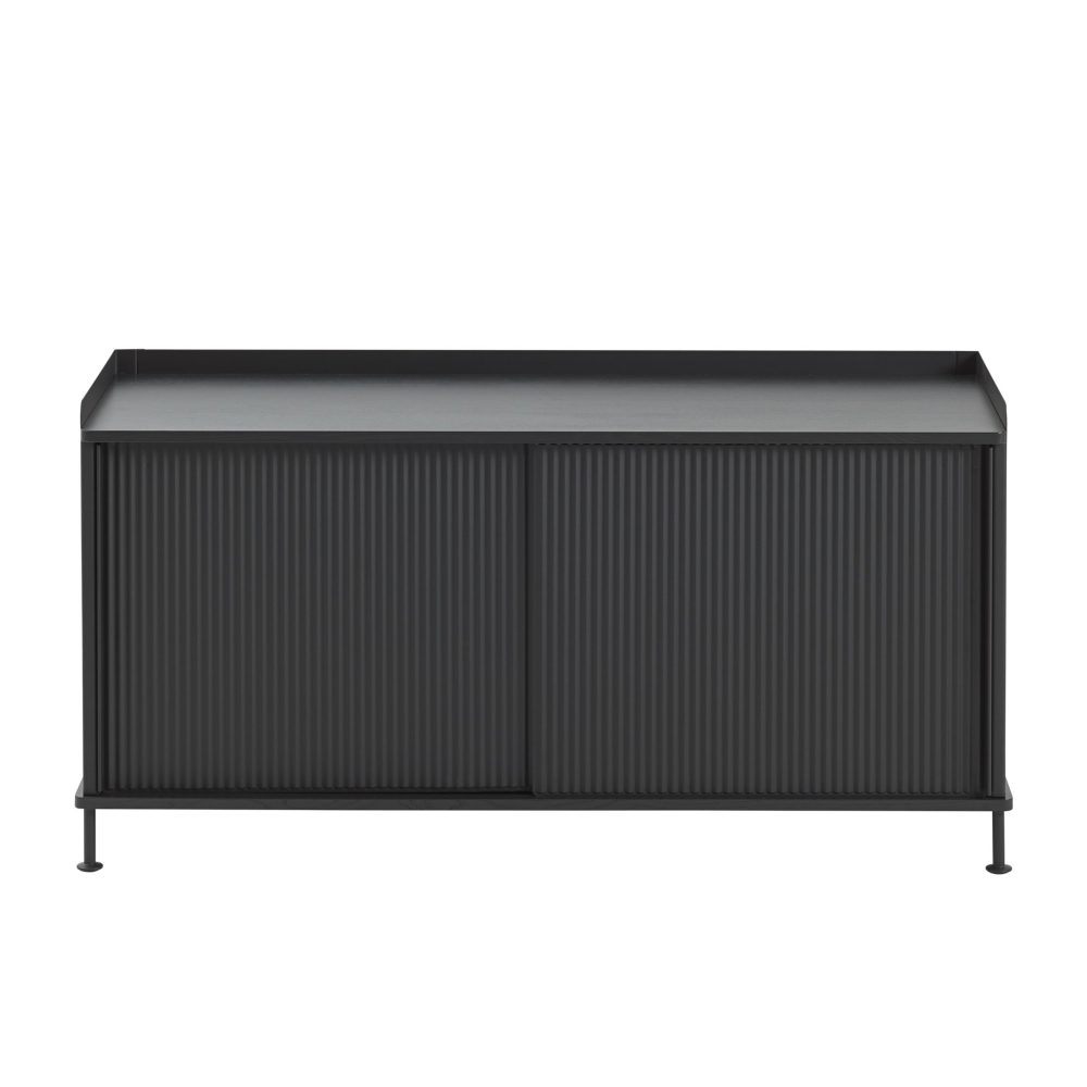 Enfold sidobord lågt 125x45x63 cm, Black-Black