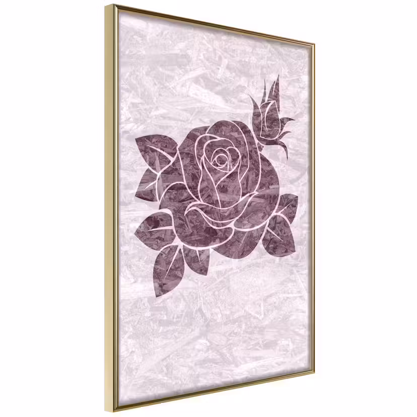 Poster Artgeist Affisch Splinters of Love Guld ram, 30x45 cm