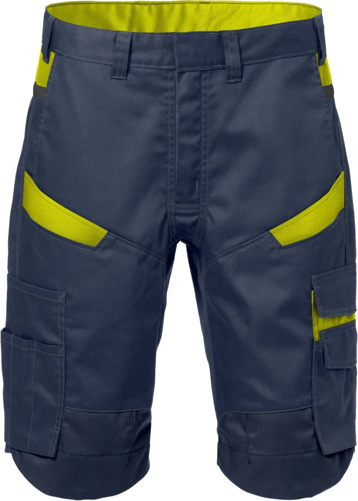 Fristads 2562 STFP Arbetsshorts marinblå/gul C48