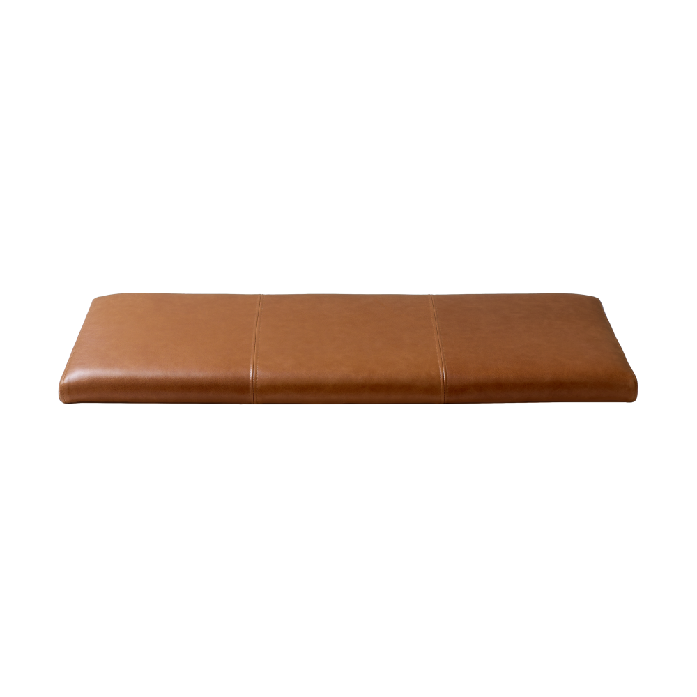 Gentle sittdyna till bänk, Elmo läder vintage cognac, 74,5x2,5x28,5 cm