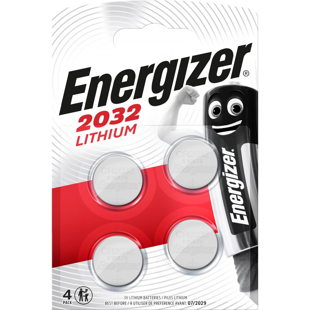 Kjøp Energizer Batteri Lithium CR2032 FSB4 3V 4-p