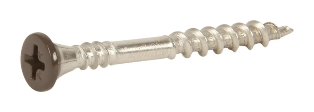 ESSVE 537609 Fasadskruv 4,2x45 mm, rostfri/syrafast A4, band. Ljusgrå, 1000-pack - Bild 2