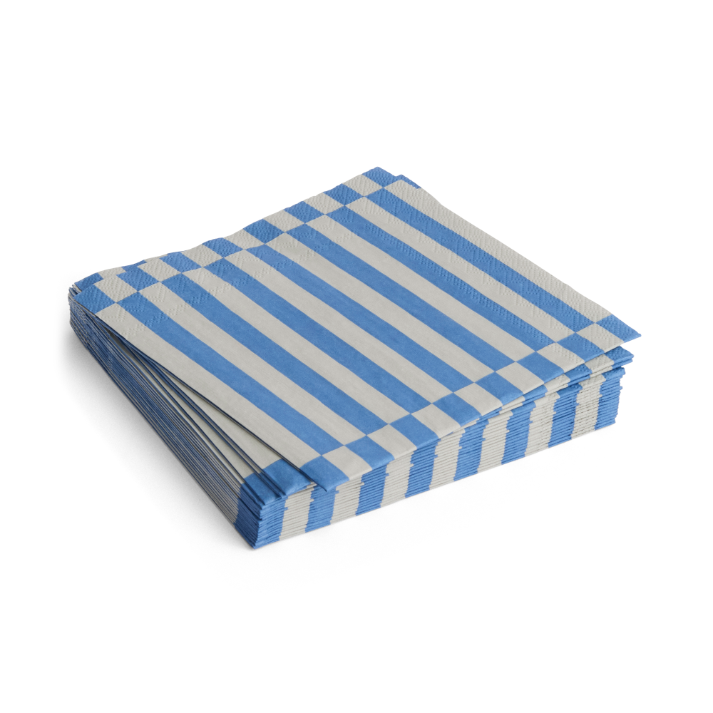 Pattern Lunch Stripe servett 33x33 cm 20-pack, Grey-blue pillar