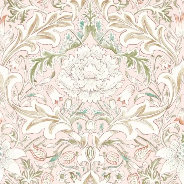 Morris & Co - Simply Severn Cochineal/W Simply Morris Wallpapers