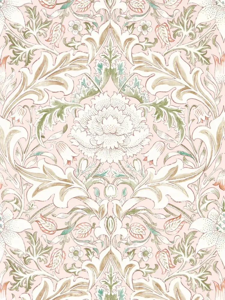 Morris & Co - Simply Severn Cochineal/W Simply Morris Wallpapers