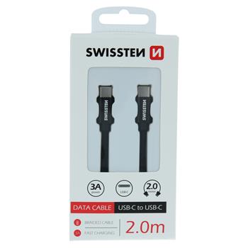LADDKABEL TEXTILKABEL USB-C/USB-C 2M