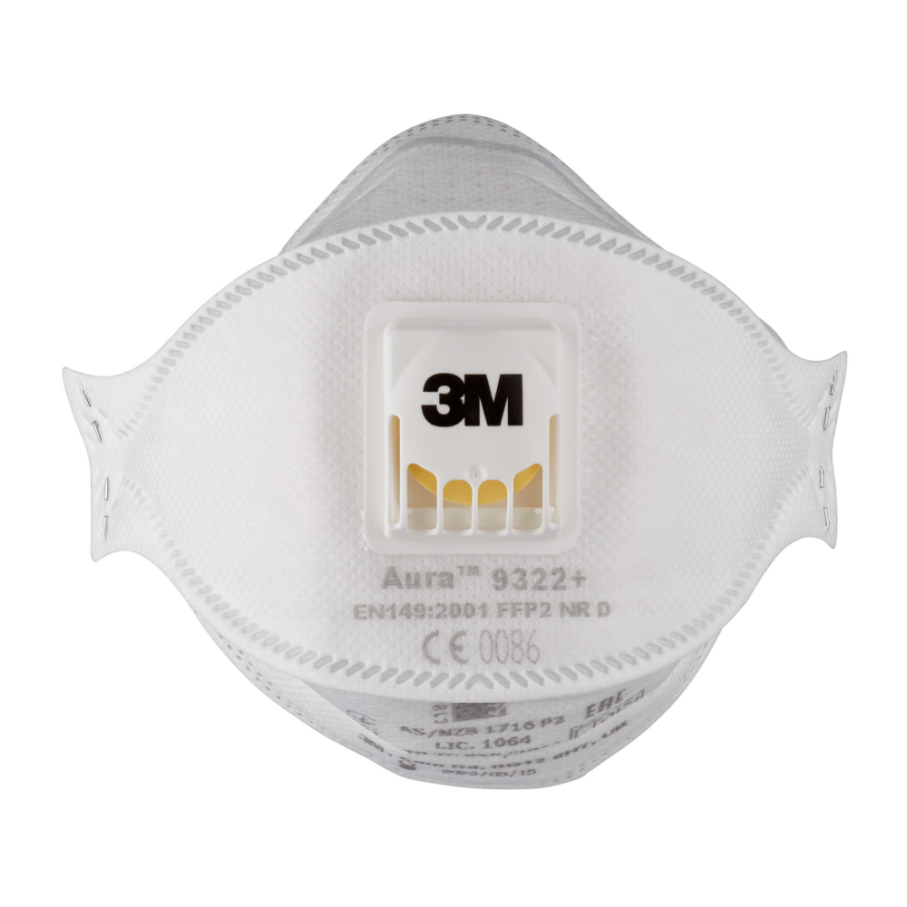 ANDNINGSSKYDD 3M 9322+ FFP2, VENTIL 10ST