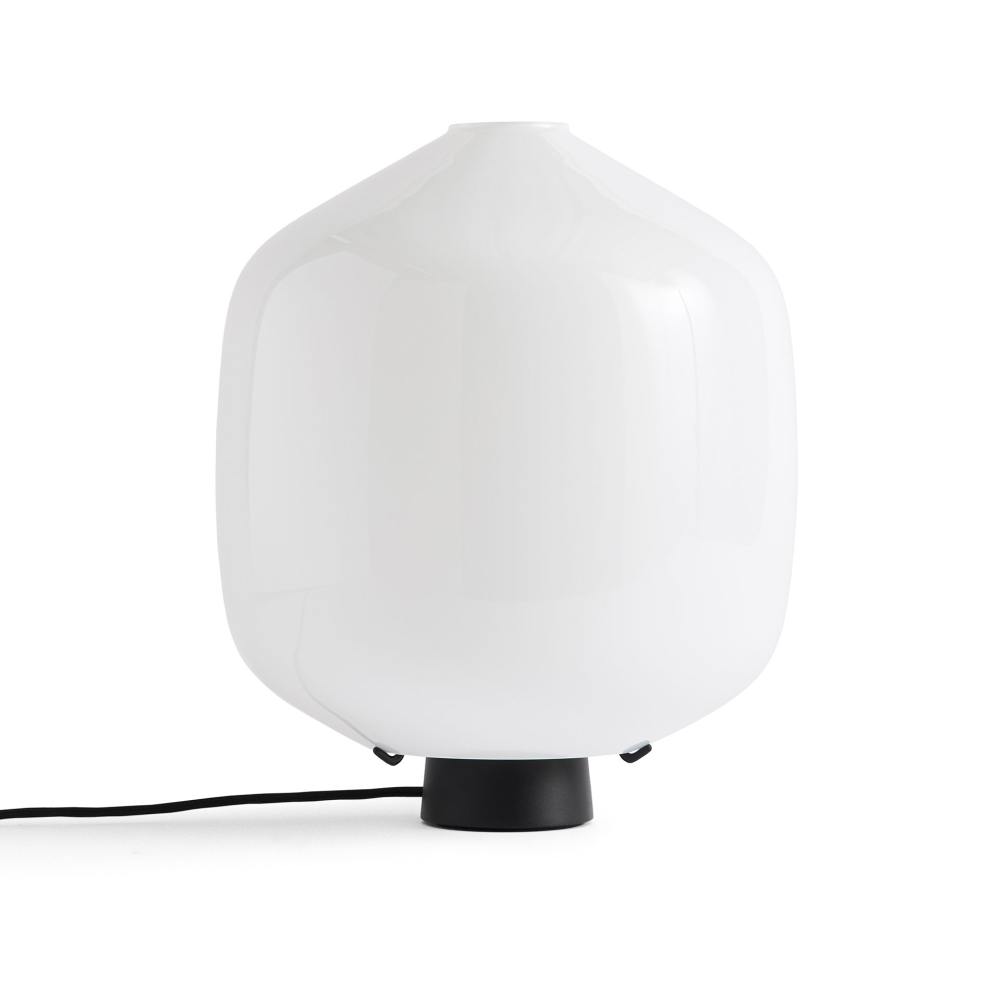 Buoy bordslampa Ø30 cm, Opal glass-soft black