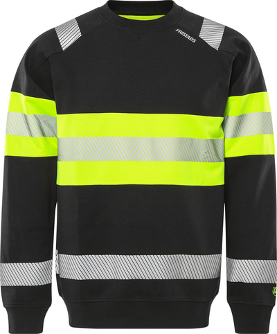 SWEATSHIRT 7530 GKC VARSEL KL 1 GUL/SVART STL 2XL