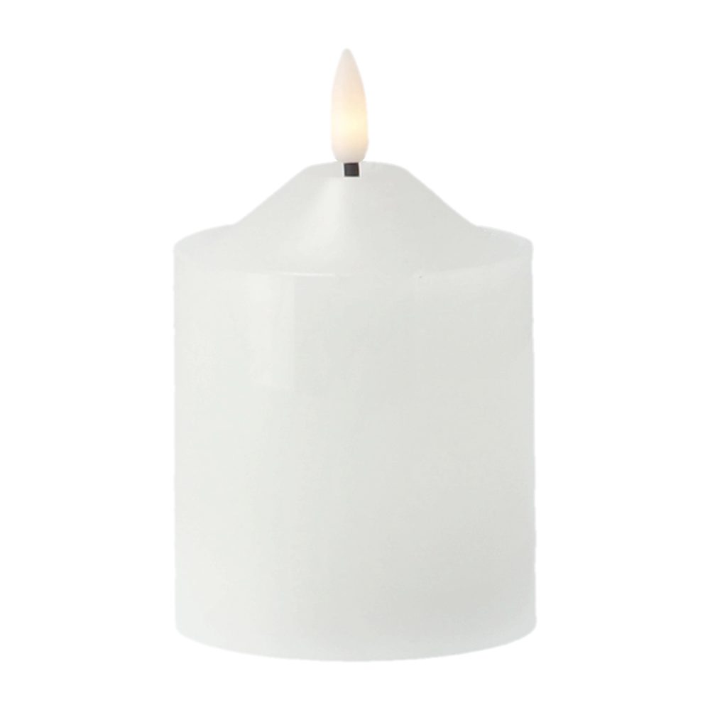Bright blockljus LED 12 cm, Vit