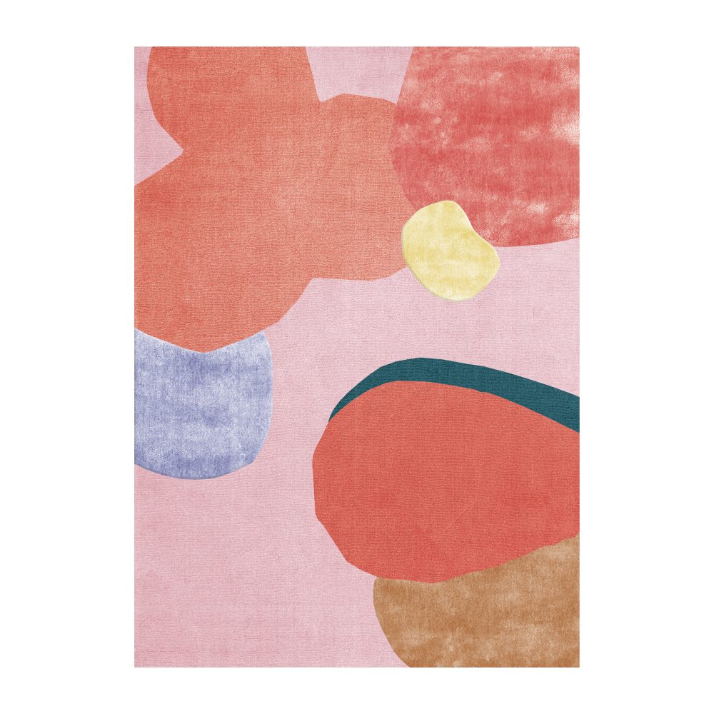 Flower Field ullmatta 180x270 cm, Pink