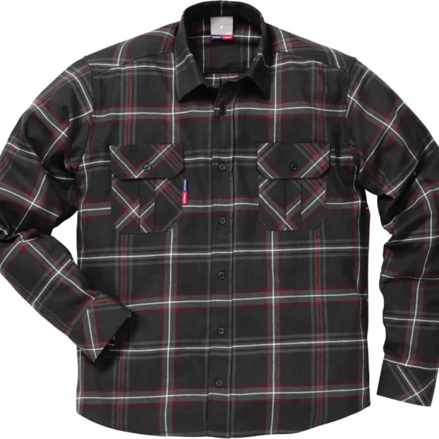 Fristads 104986-940 2XL Flanellskjorta svart 2XL