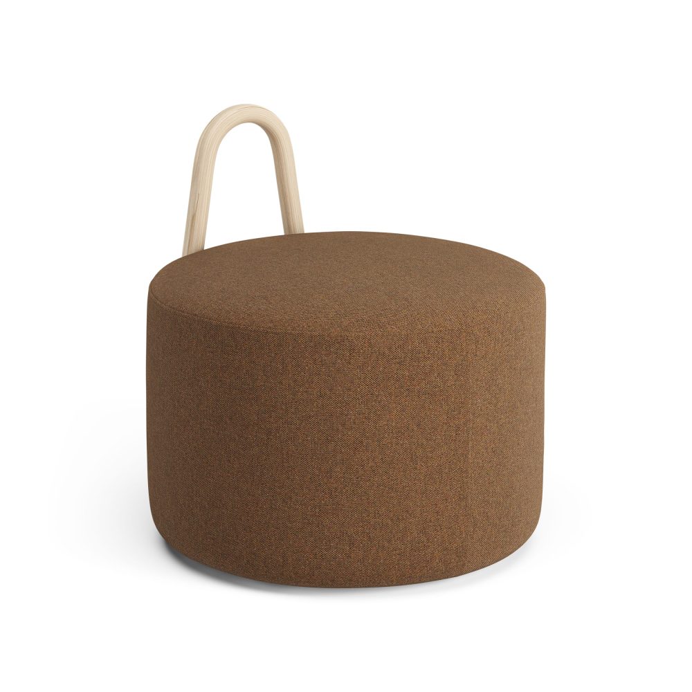 Amstelle puff mellan med hjul ask naturlack, Main Line Flax 15