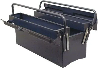 Z 530200210 Verktygslåda stålplåt, blå 5-fack, 530 mm