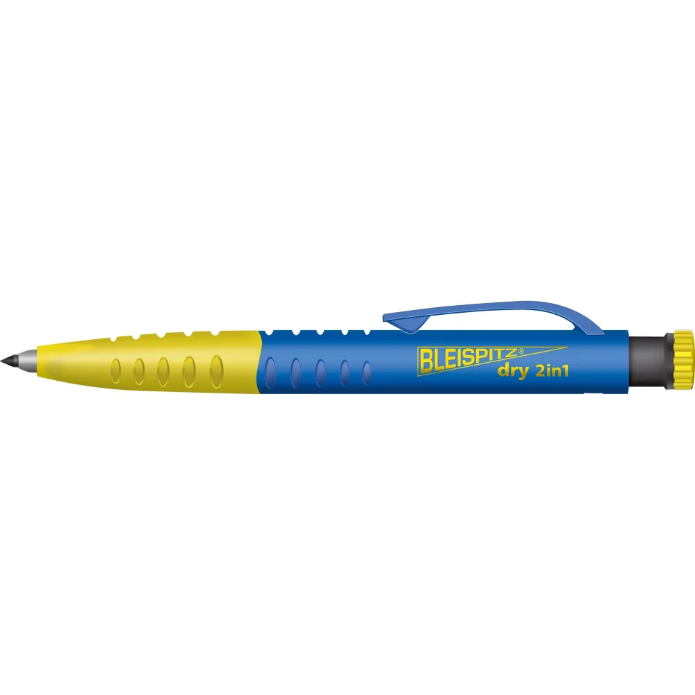 Bleispitz Dry 2in1 Snickarpenna 1 styck penna med 6-pack stift