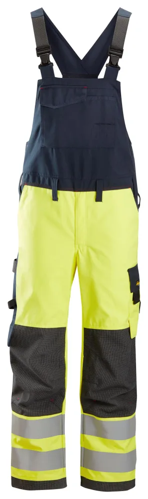 Snickers Workwear 6060 ProtecWork Hängselbyxa varsel, gul/marinblå 116