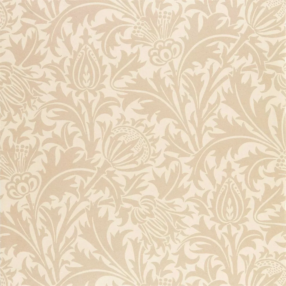Pure Morris North Thistle Linen Dmpn216552 Beige Tapet | Stuvbutiken