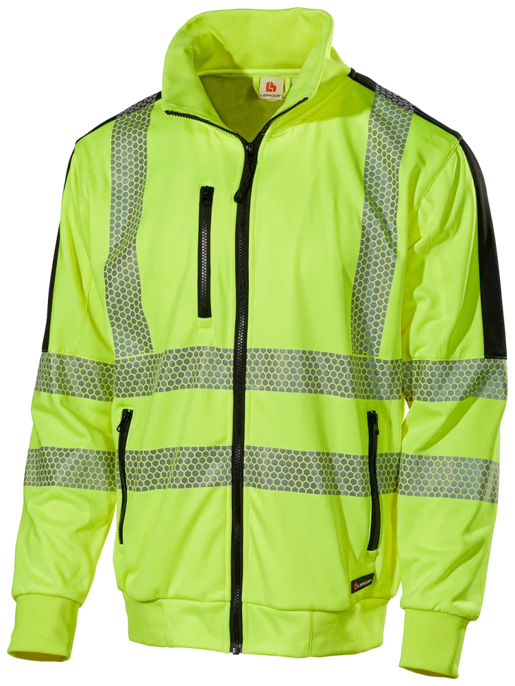 L.Brador 6122P Varseltröja svart/hi-vis gul, klass 3 XXL